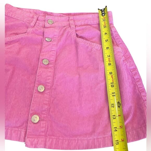 Free People Ray Cord Mini Skirt Bubblegum Pink Womens Size 4 NWOT - Picture 12 of 13